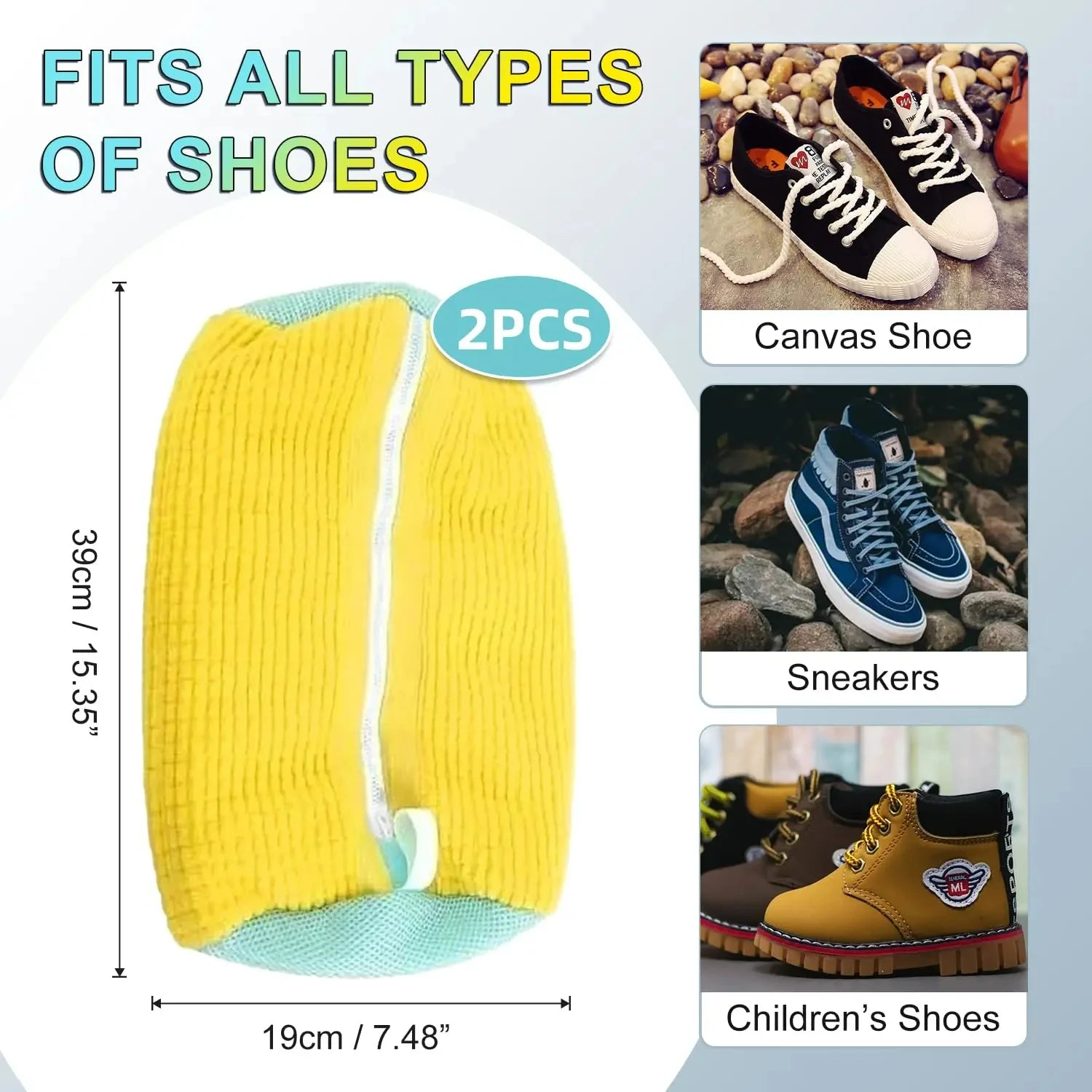 Shoe Washing Machine Bag – Reusable Mesh Laundry Bag for Sneakers, Tennis Shoes & All Sizes