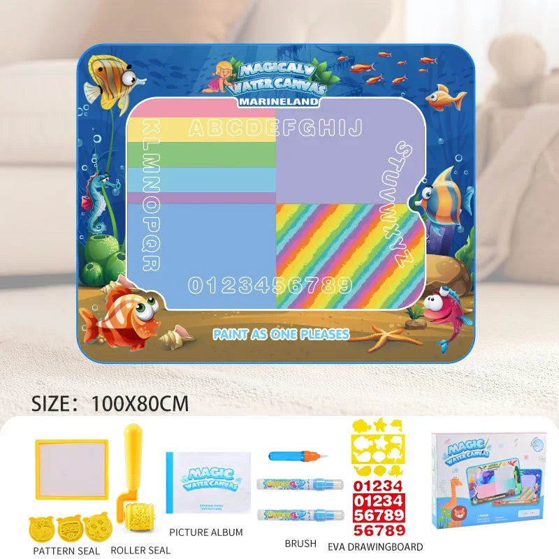 Magic Water Doodle Mat – Kids Painting & Drawing Toy, Educational Gift for Toddlers, Boys & Girls