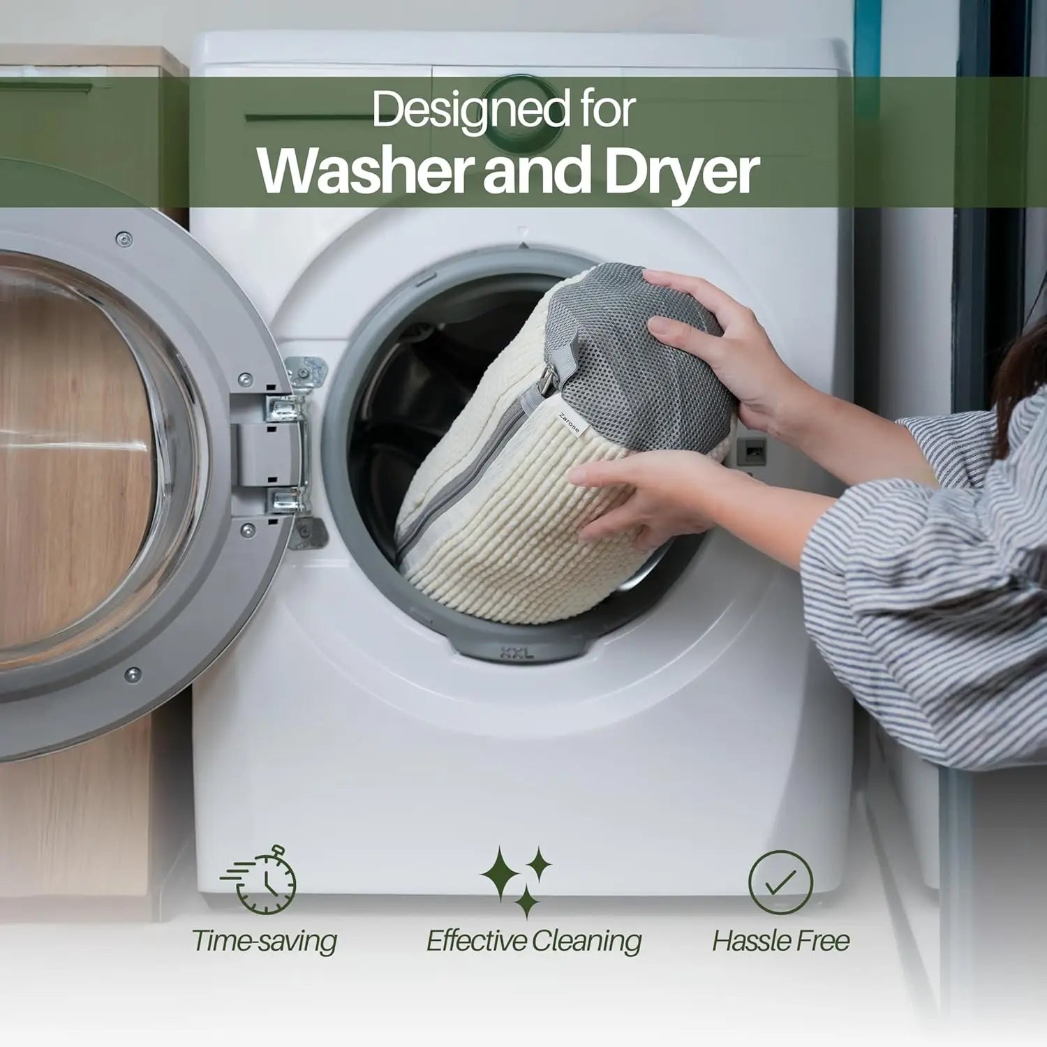 Shoe Washing Machine Bag – Reusable Mesh Laundry Bag for Sneakers, Tennis Shoes & All Sizes