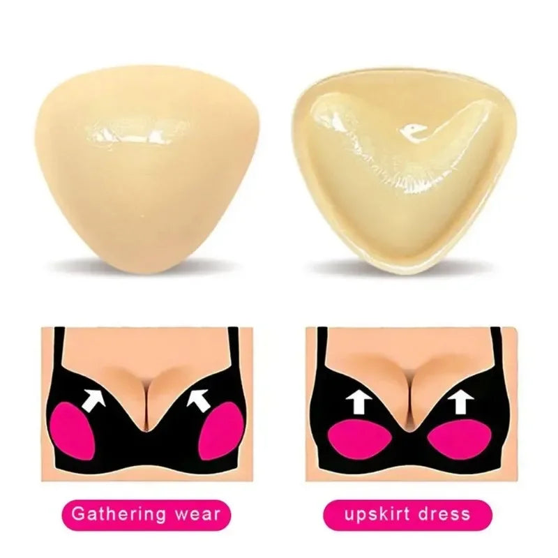 Self-Adhesive Push Up Bra Inserts – Reusable Double-Sided Sticky Breast Lift Pads