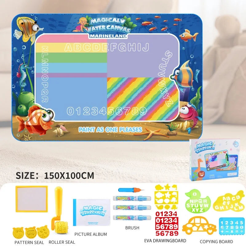 Magic Water Doodle Mat – Kids Painting & Drawing Toy, Educational Gift for Toddlers, Boys & Girls