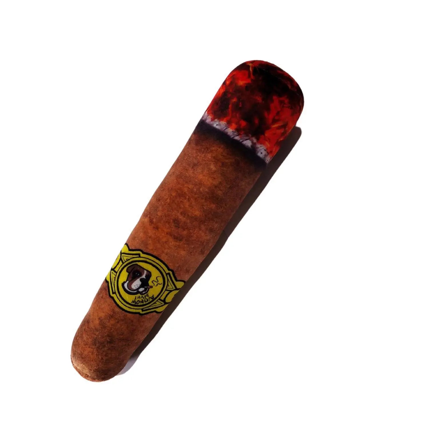 Dog Chew Toy – Plush Squeaky Cigar Shape for Teeth Cleaning & Play