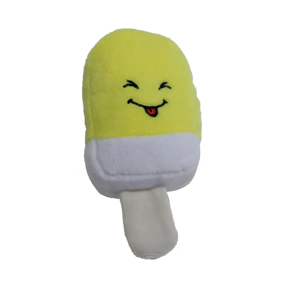 Pet Funny Dog Teeth Hamburger Puppy Chew Sound Novelty Stuffed Plush Toys French Fries Teething Squeaky