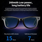 LIGE Smart Glasses – Bluetooth AI Camera Glasses with Music, Calls, Photo Capture & IP65 Waterproof