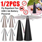 Fly Repellent Table Fan – Portable Insect Repeller with USB or Battery Power for Outdoor Camping & Picnic