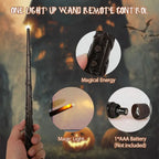 Floating LED Candles with Wand – Flameless Flickering Warm Light for Halloween & Party Decoration