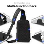 HK Anti-Theft Men’s Shoulder Bag – Waterproof Oxford Chest Crossbody Sling with USB & Multi Pockets
