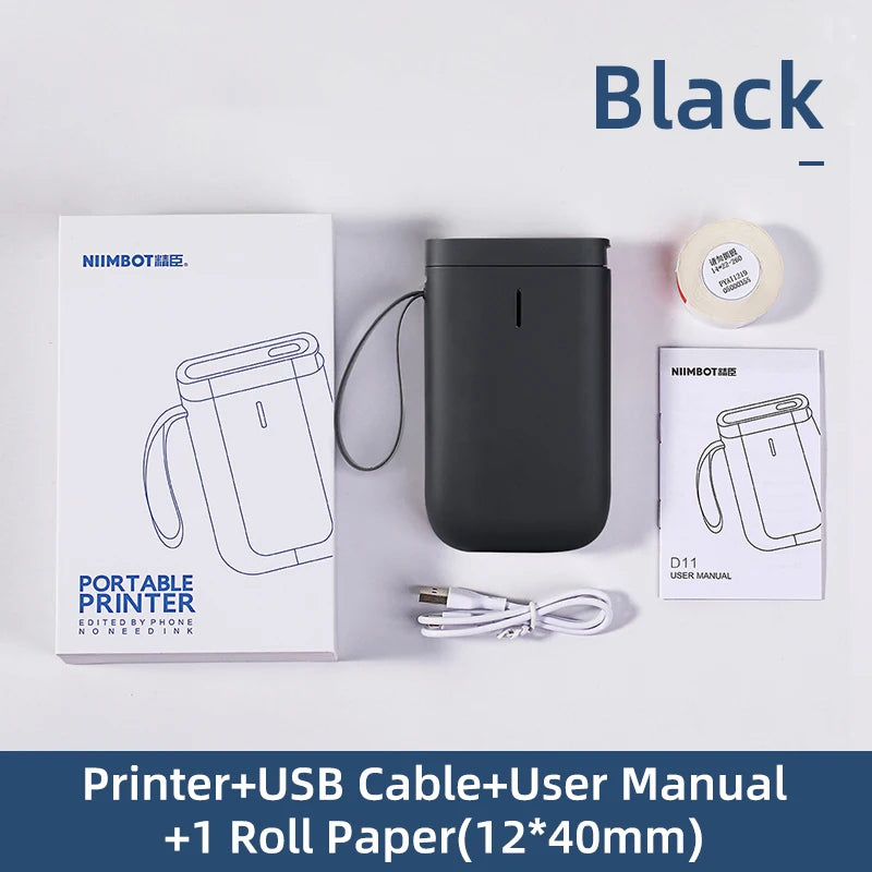 Label Printer Niimbot D11 Wireless Portable Pocket Tag Printer Bluetooth Thermal Sticker Maker Fast Printing Home Use Office