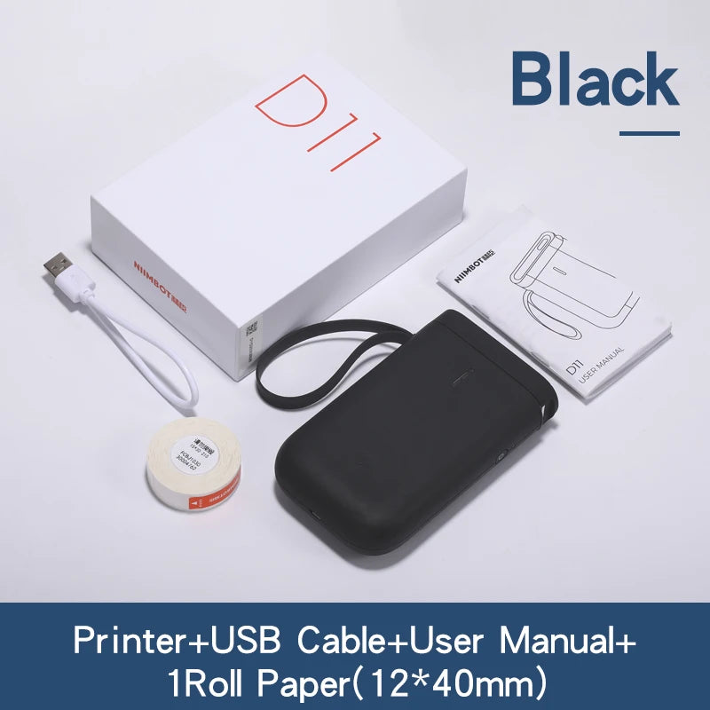 Label Printer Niimbot D11 Wireless Portable Pocket Tag Printer Bluetooth Thermal Sticker Maker Fast Printing Home Use Office