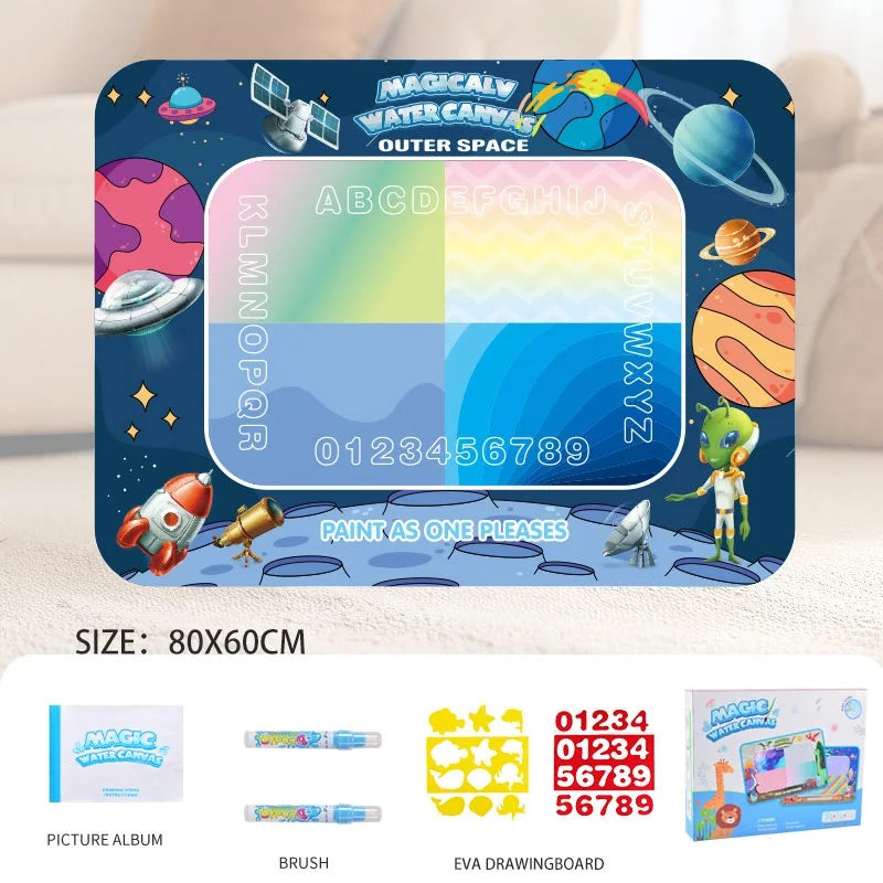 Magic Pens Water Doodle Mat Kids Painting Writing Color Doodle Drawing Mat Toy Bring Educational Toys for Girl Boy Toddler Gift