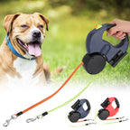 Automatic Retractable Pet Leash – Dual-Head Lead with LED Light for Dogs & Cats
