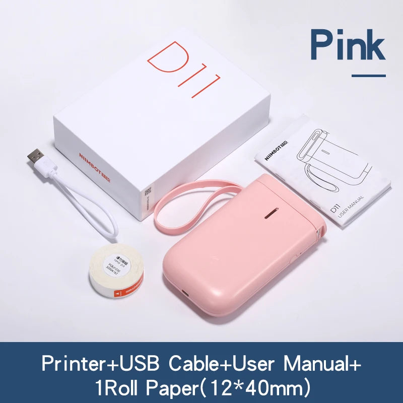 Label Printer Niimbot D11 Wireless Portable Pocket Tag Printer Bluetooth Thermal Sticker Maker Fast Printing Home Use Office
