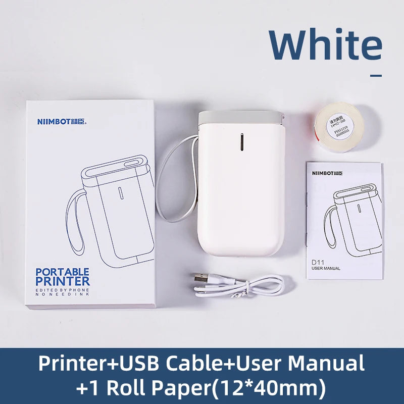 Label Printer Niimbot D11 Wireless Portable Pocket Tag Printer Bluetooth Thermal Sticker Maker Fast Printing Home Use Office