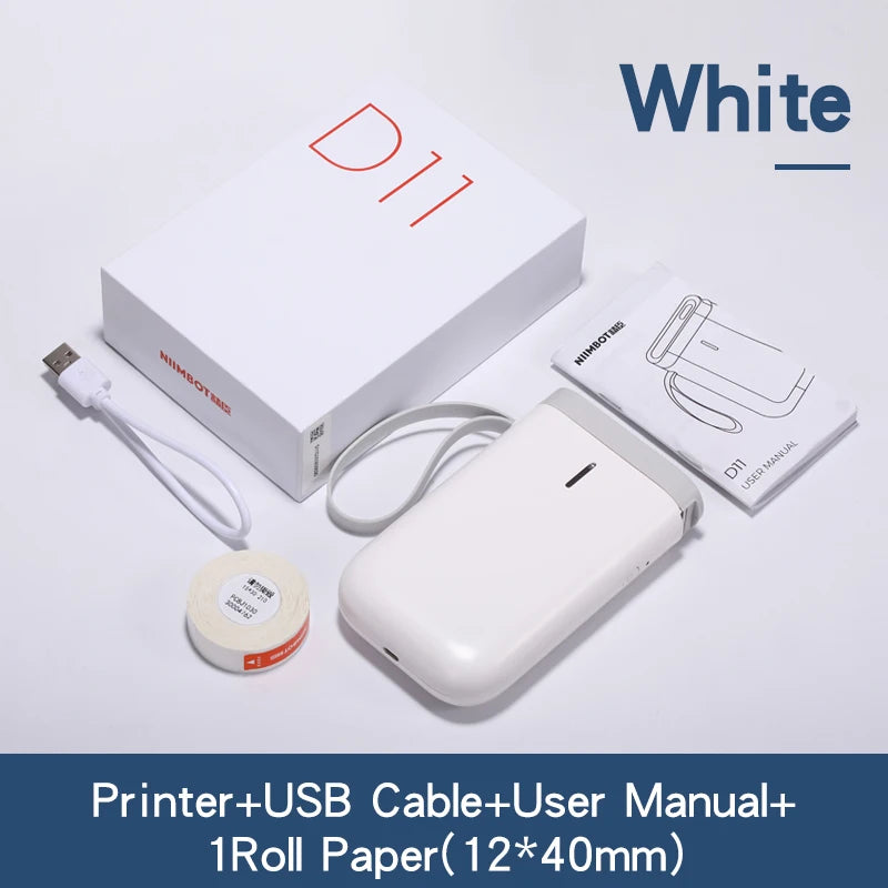 Label Printer Niimbot D11 Wireless Portable Pocket Tag Printer Bluetooth Thermal Sticker Maker Fast Printing Home Use Office