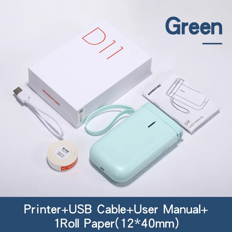 Label Printer Niimbot D11 Wireless Portable Pocket Tag Printer Bluetooth Thermal Sticker Maker Fast Printing Home Use Office