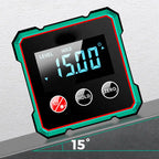 Magnetic Digital Angle Finder – Electronic Protractor with Laser, Inclinometer & Level, 0–90°