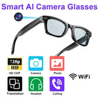 LIGE Smart Glasses – Bluetooth AI Camera Glasses with Music, Calls, Photo Capture & IP65 Waterproof